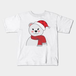 Cute Winter Polar Bear Kids T-Shirt